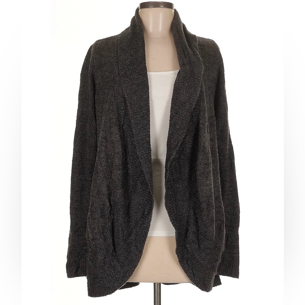 Barefoot Dreams Dark Gray Open Cardigan